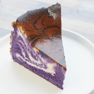 UBE-Basque Cheesecake Slice