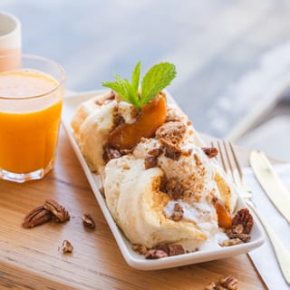 Peach Pecan Crisp Pancake [Flavor of the Month]