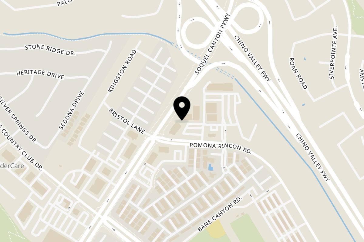 Map showing the location of Take Ur Seat Chino Hills on 15871 Pomona Rincon Rd in Chino Hills